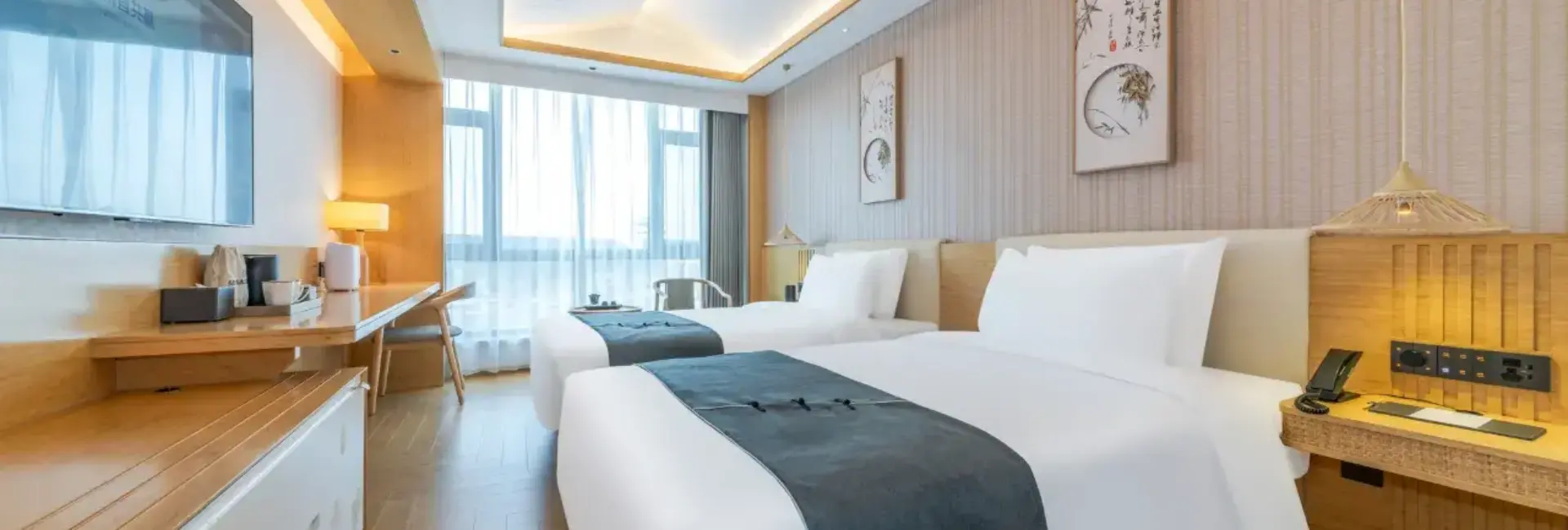 灵霜居风景双床房（古城景观+智能控制+零压床垫）